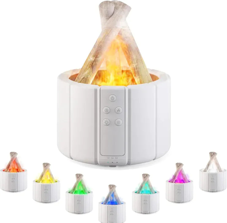 Humidificador Efecto Llama LED - Difusor Aromaterapia Relajante | NivoraDeco