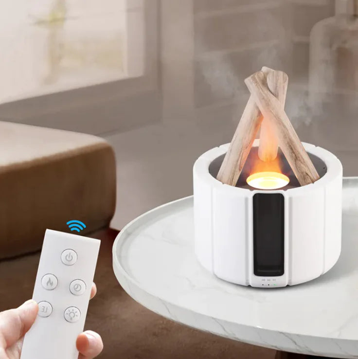 Humidificador Efecto Llama LED - Difusor Aromaterapia Relajante | NivoraDeco