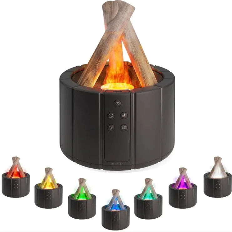 Humidificador Efecto Llama LED - Difusor Aromaterapia Relajante | NivoraDeco